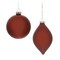Melrose Matte Finish Glass Christmas Ornaments - 6" - Red - 6ct